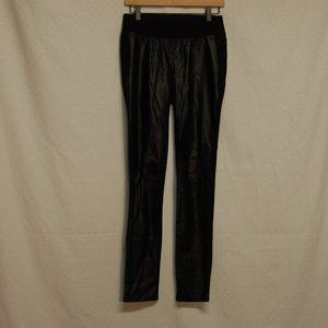 Carmen Marc Valvo Black Legging Faux Leather Front